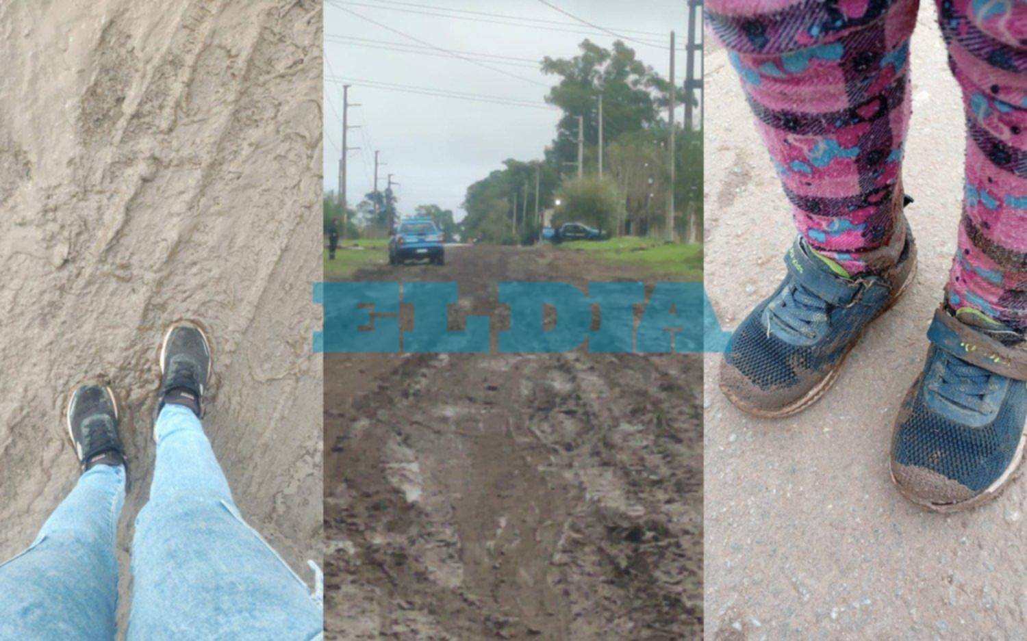 Patrulleros encajados y niños embarrados: lo que dejó la lluvia en Romero